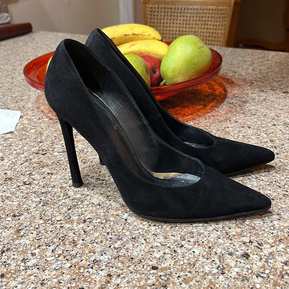 Stuart Weitzman Black Suede Heels - Picture 3 of 4